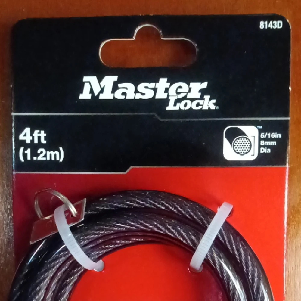 Black Combination Cable Lock